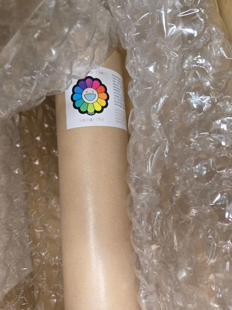 村上隆 Flower Floor Mat Rainbow Ecru beige