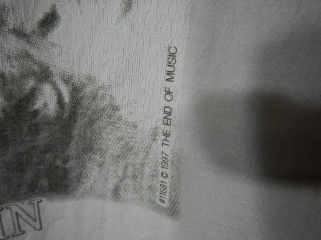 o3242 カート・コバーン 追悼 コピーライト 1997　ラグラン　tシャツ