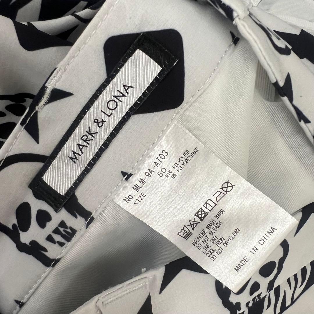 MARK&LONA マークアンドロナ　ショートパンツ　ズボン　メンズ　総柄　ロゴ