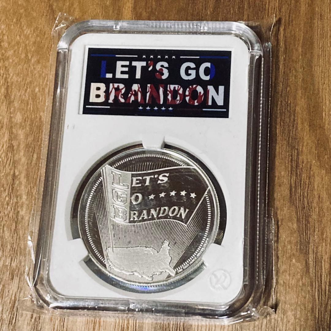 トランプ大統領　1オンス　スラブ入り銀貨　ノーマスク