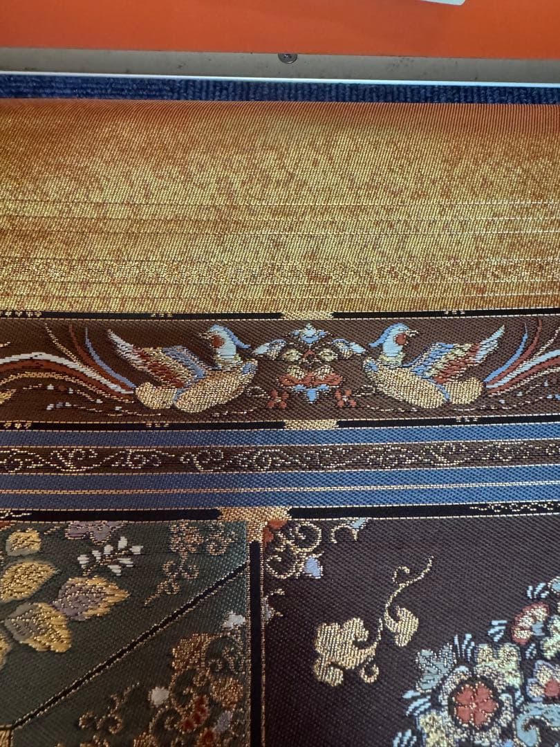 1934 袋帯 古代彫金紋  西陣織   金糸　高級上質上品　約440cm未使用