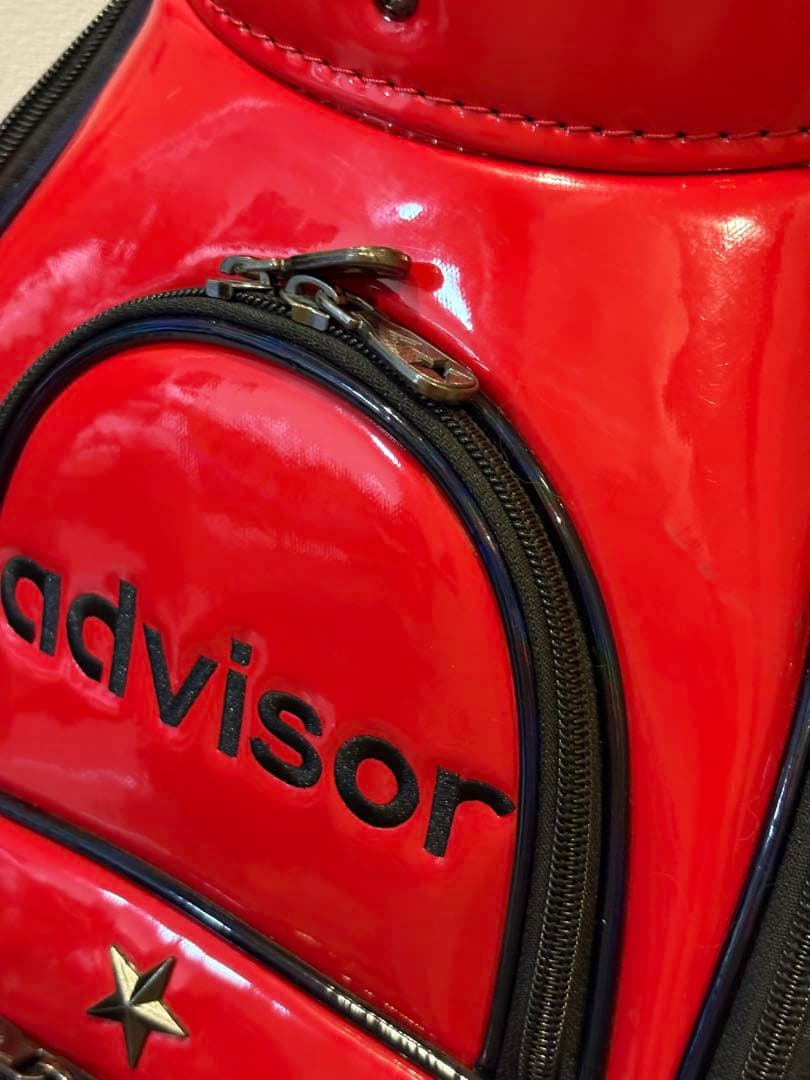 advisor ゴルフバック　キャディバック　赤