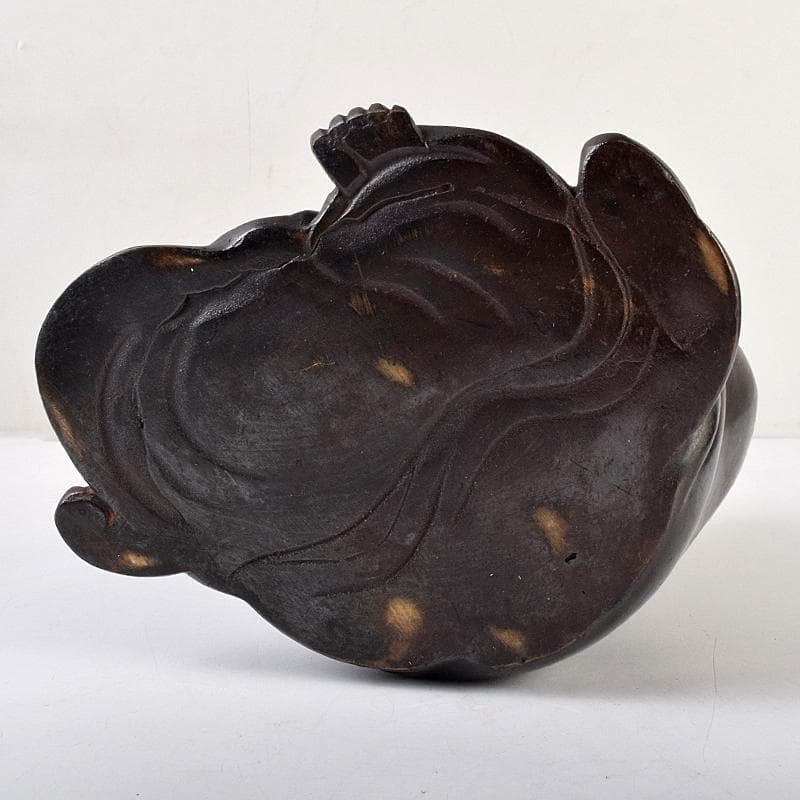 東京銅器　金工師　正之造　古銅鋳銅　達磨像　置物　約3.75㎏　Y　R9467