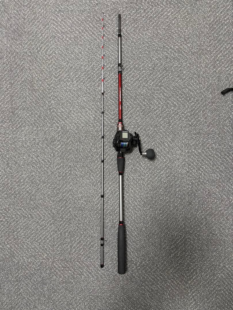 大物　中深海1.75m MAX300g 2ピースロッド&カウンター付ベイトリール