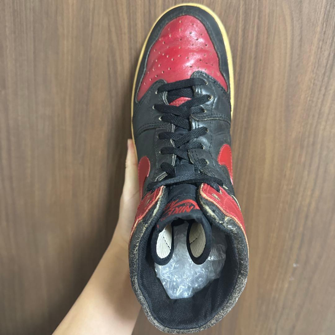 air jordan 1 オリジナル 黒赤 1985年製