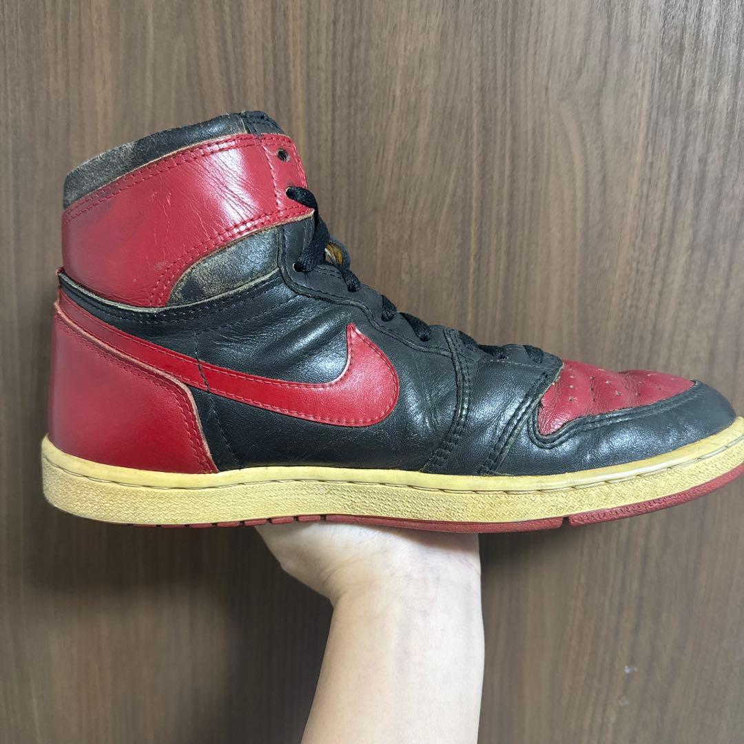 air jordan 1 オリジナル 黒赤 1985年製