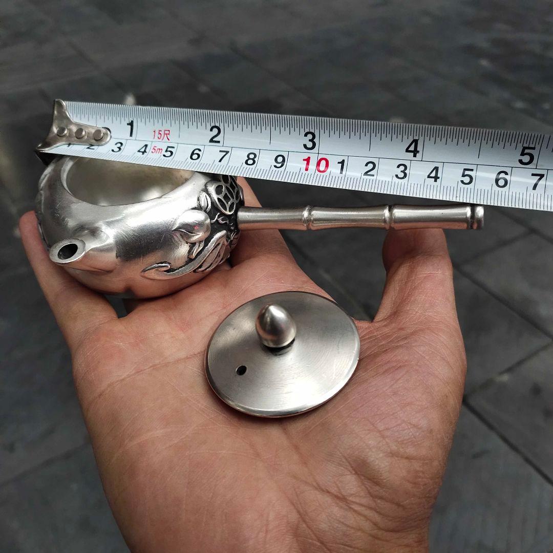 銅 細工 福寿側壺 酒壺 茶壺 家庭 茶道 工芸 置物