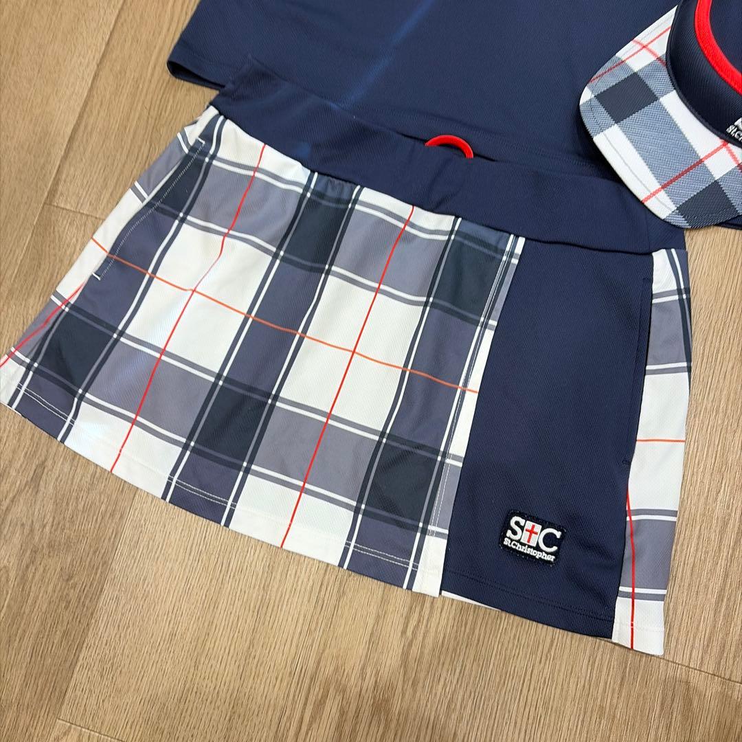 セントクリストファー　テニスウェア セットアップ　L スコートサンバイザー