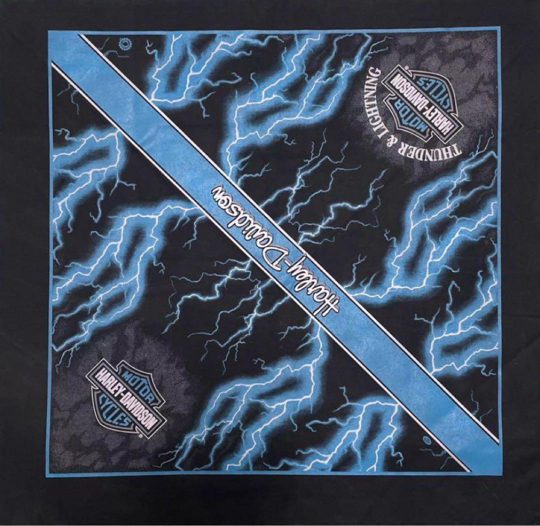 レア　vintage Harley-Davidson バンダナ thunder柄