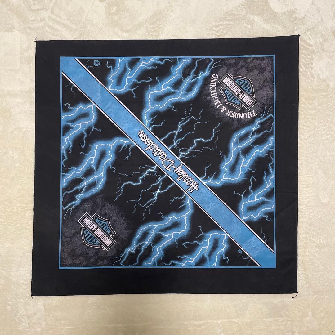 レア　vintage Harley-Davidson バンダナ thunder柄