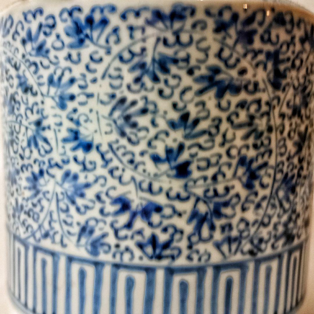 古伊万里　微塵花唐草文銚子　【初期伊万里　古九谷　藍九谷　柿右衛門】