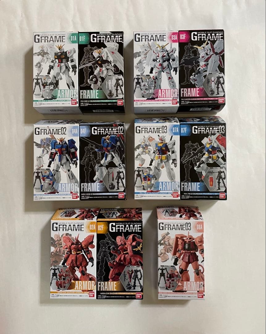 Gフレーム03 RX-78-2ガンダム他全6体(アーマー&フレームセット)