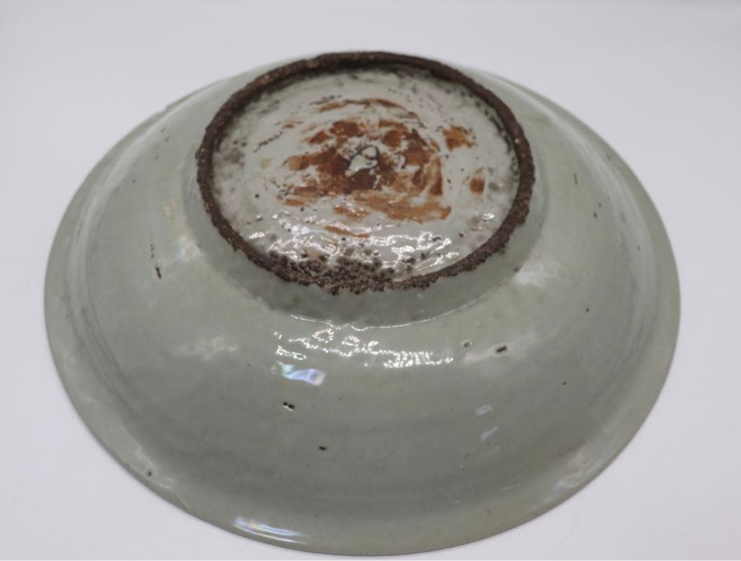 中国　明時代　呉須大皿　木箱入　アンティーク　送料込み0615