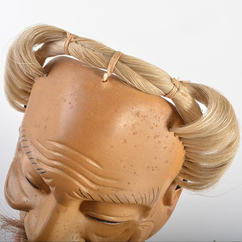 能面　能楽　雅楽　木彫　尉面　裕茂銘　C　R6856