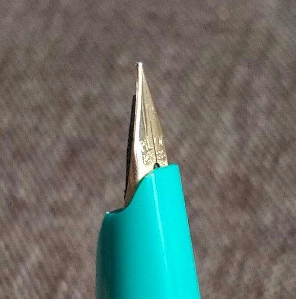 パイロット PILOT 14K 未使用 ゴールド ターコイズ色 万年筆 細字