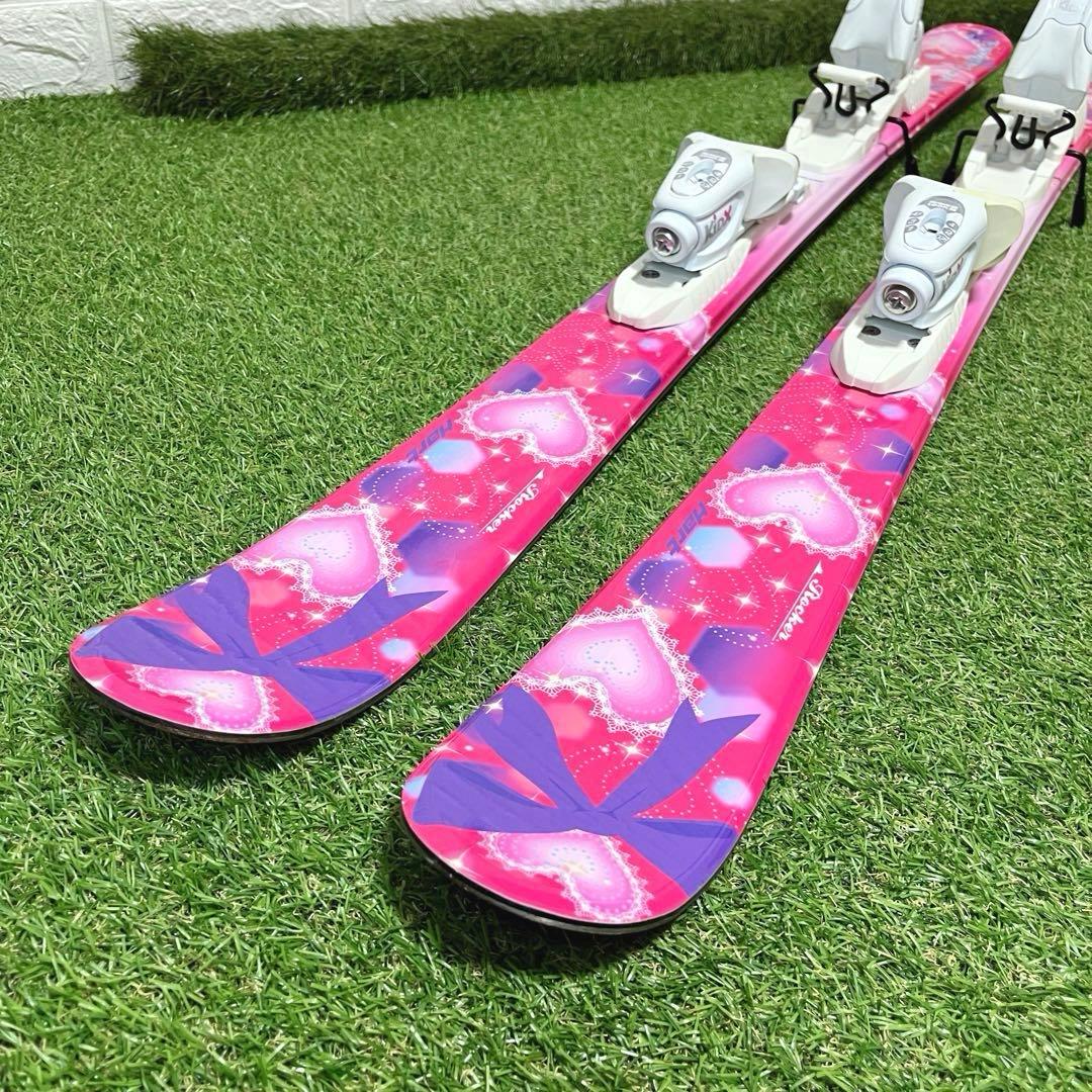 Hart かわいいピンク 女の子 ジュニア106cm スキー板ビンディングセット