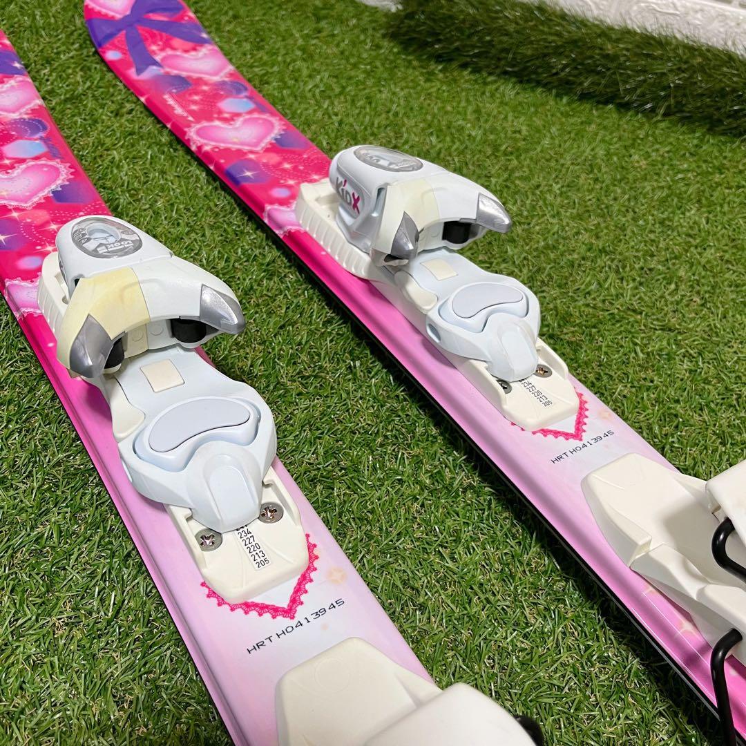 Hart かわいいピンク 女の子 ジュニア106cm スキー板ビンディングセット