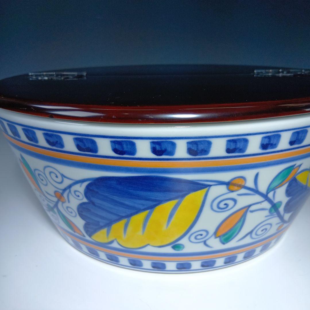 最終値下げ茶道具　平安景雲造　紅毛写　平水指　　 漆蓋付　共箱