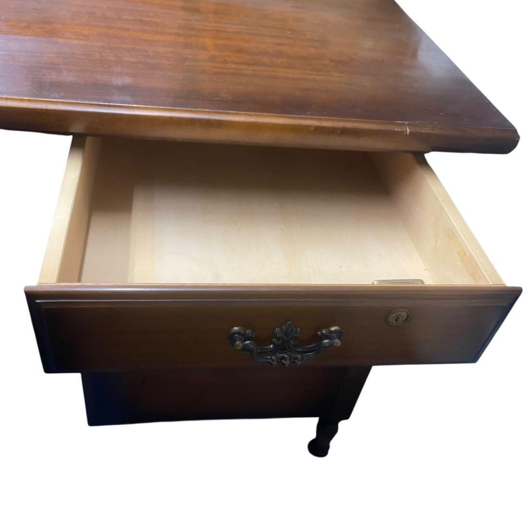 限定配送 カリモク デスク 机 書斎 レトロ 木製 アンティーク 家具 羽 N