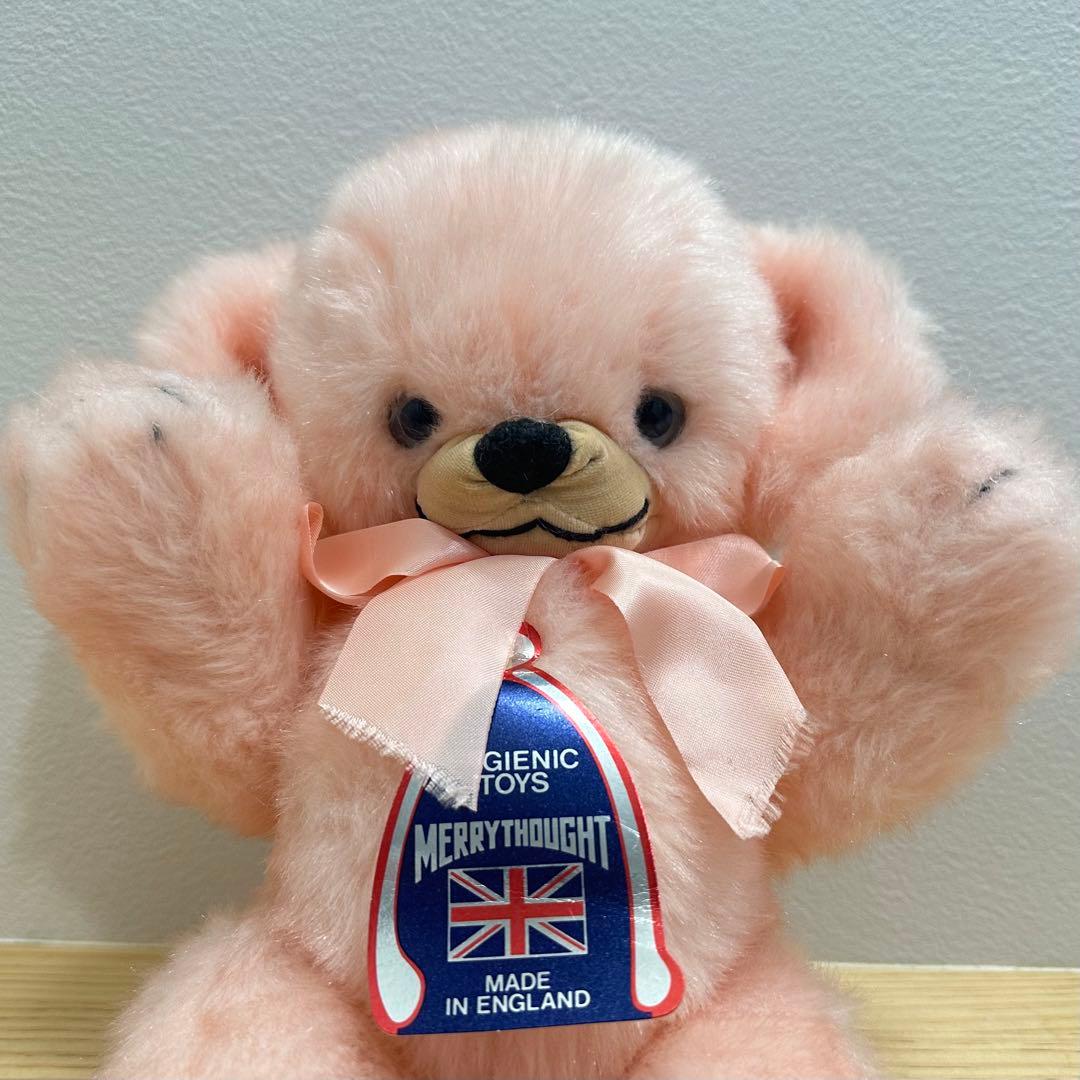 ヴィンテージ チーキー ピンク ナイロン メリーソート アンティーク テディベア