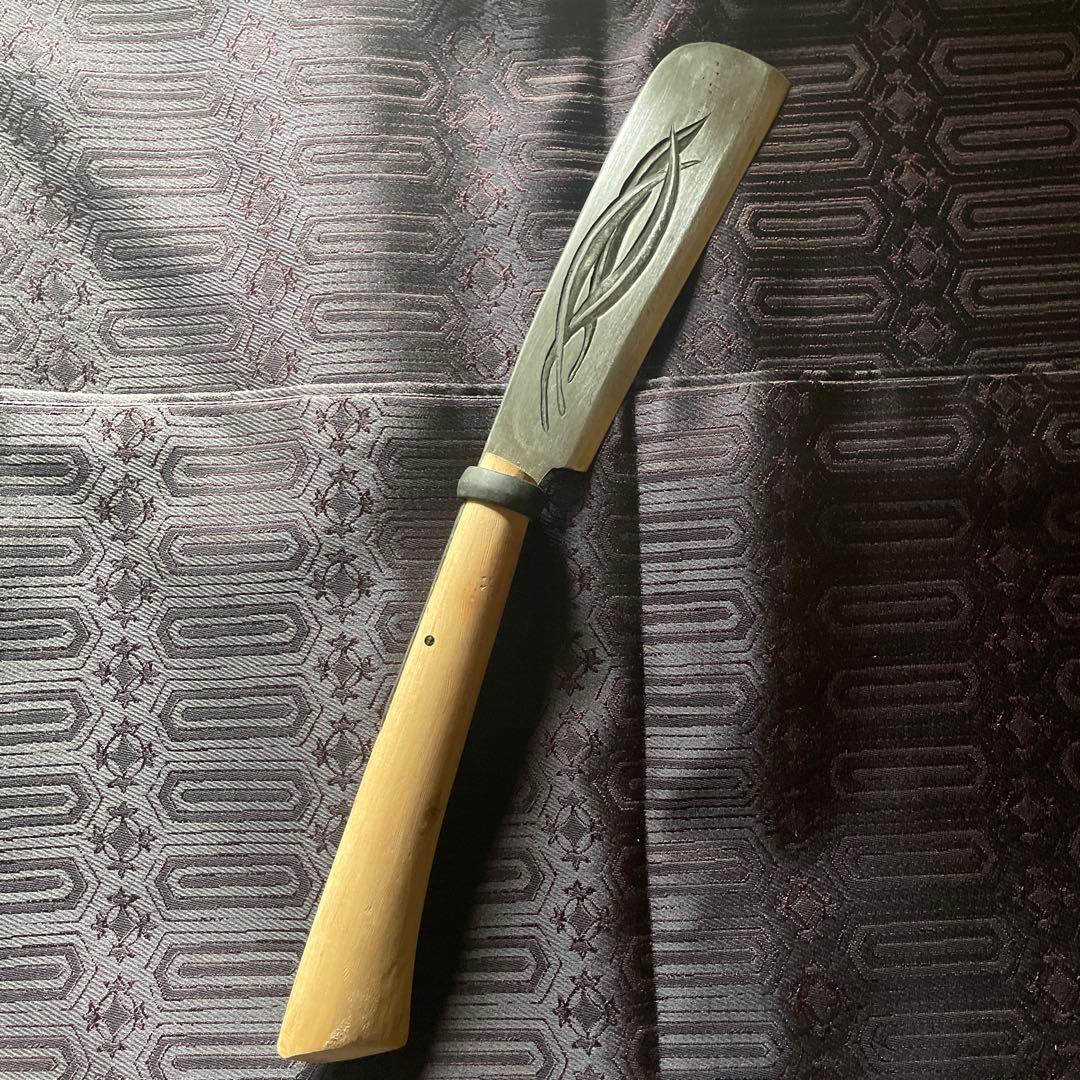 迎春　 彫金　鉈