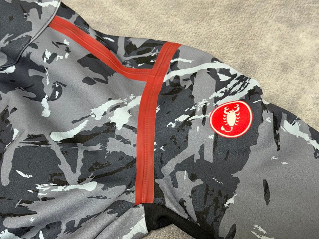 Castelli Perfetto Ros長袖ジャージ ブルー グレー レッド