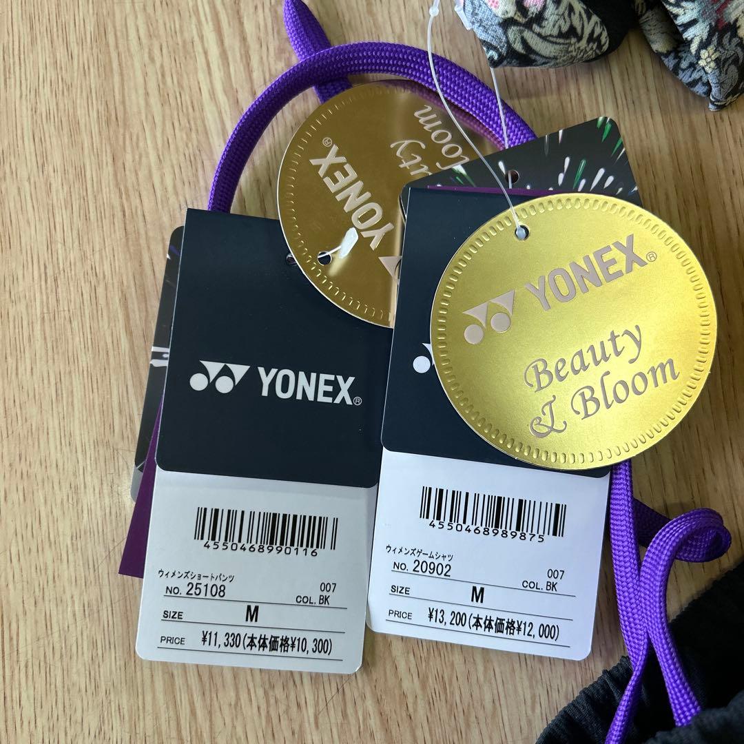 ヨネックス　レディーステニスウエア ゲームシャツ、ショートパンツセットアップ　M