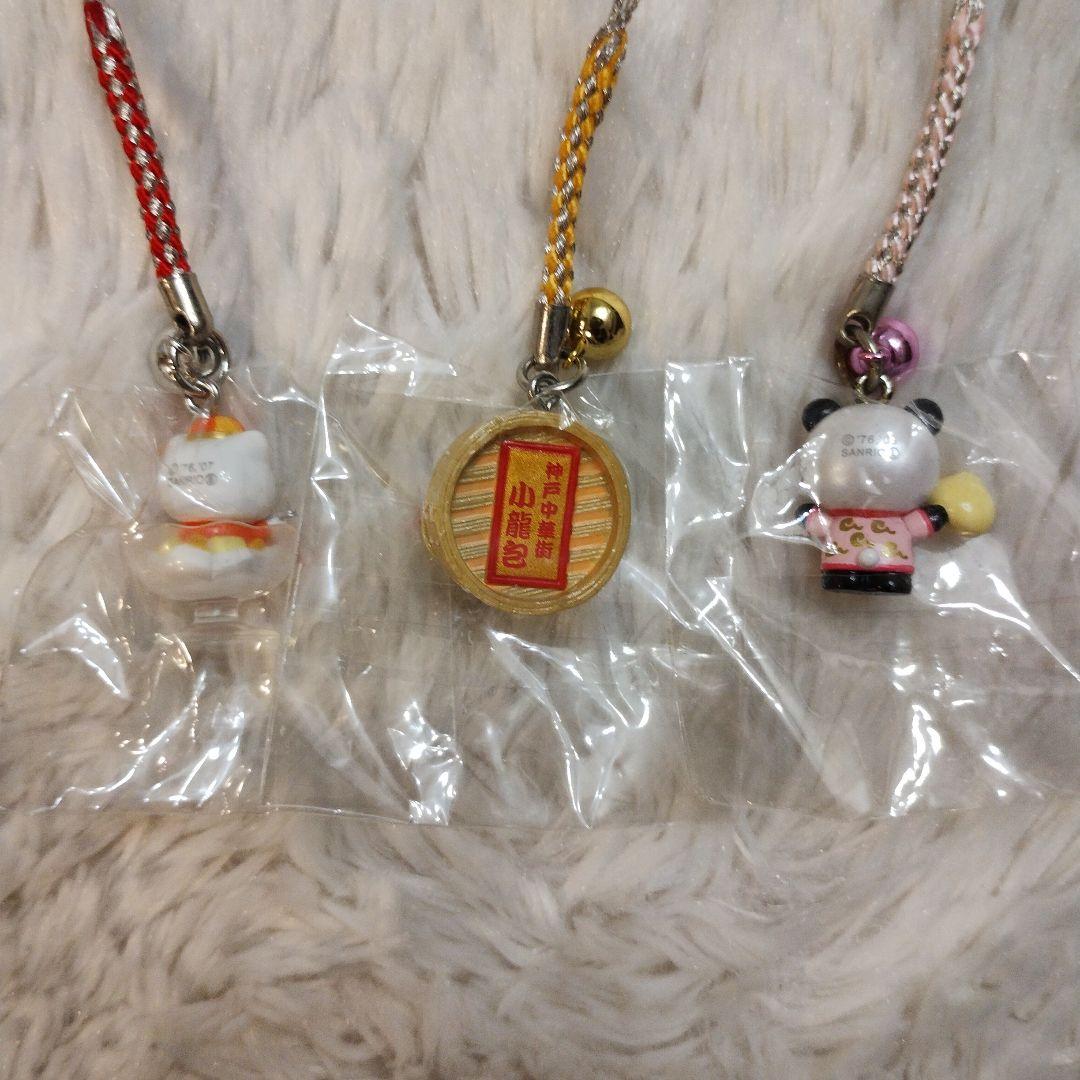 ご当地キティ 神戸限定 神戸中華街 根付けストラップ 杏仁豆腐 豚まん 小籠包