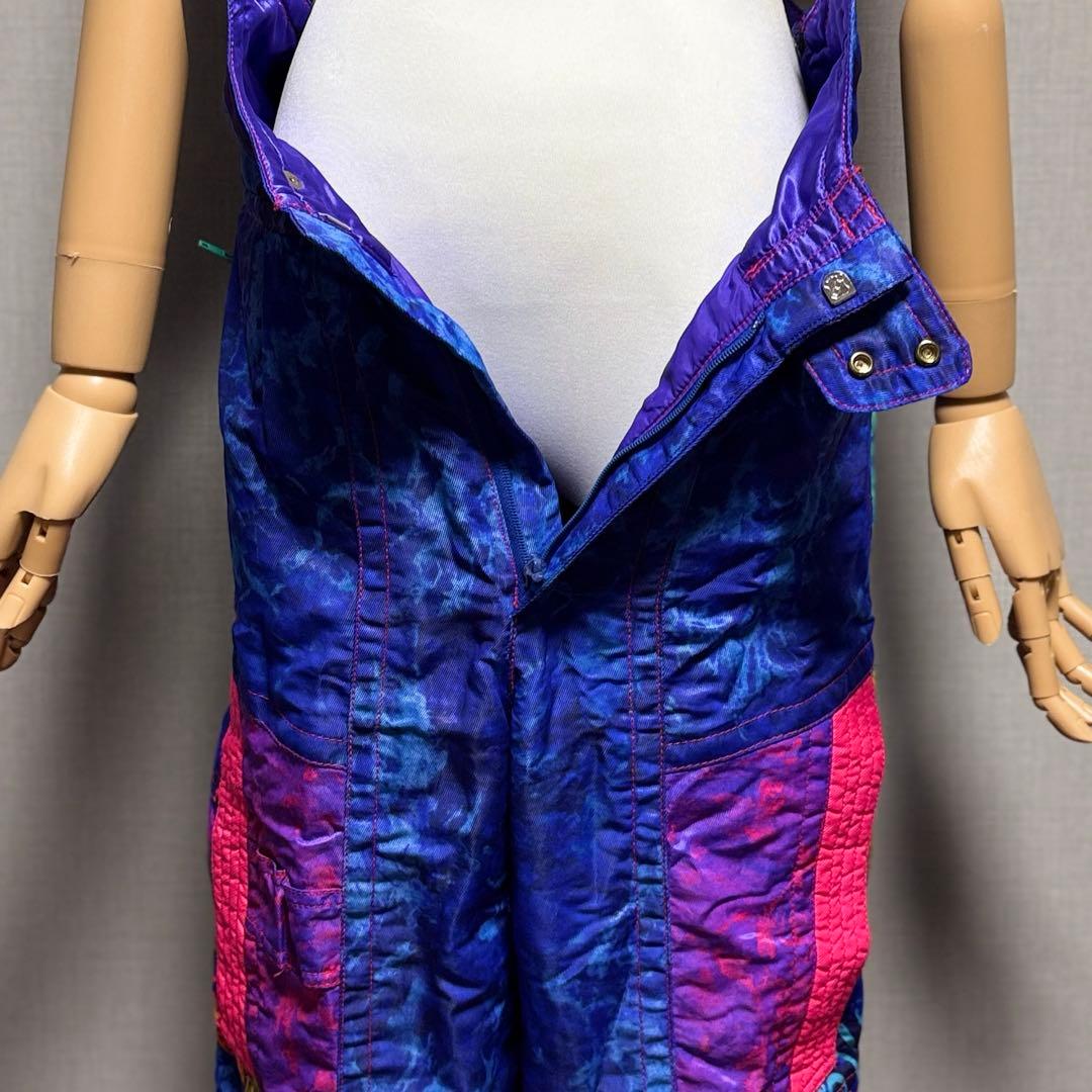 エレッセ　日本製 スキーウェア上下セット 90s レトロ 総柄 ゴールドウイン