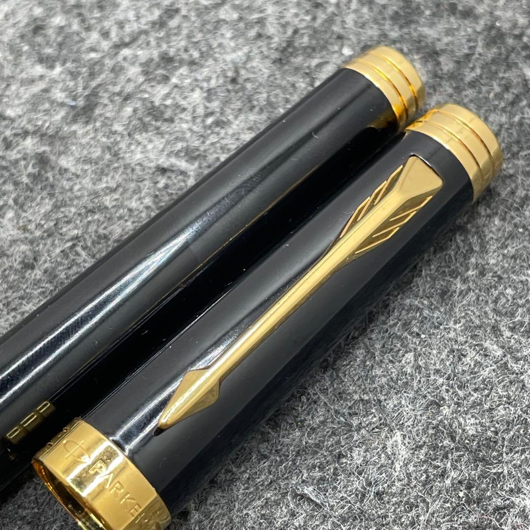 PE1167□パーカー プリミエ 万年筆 ブラックラッカー 箱付き 18K