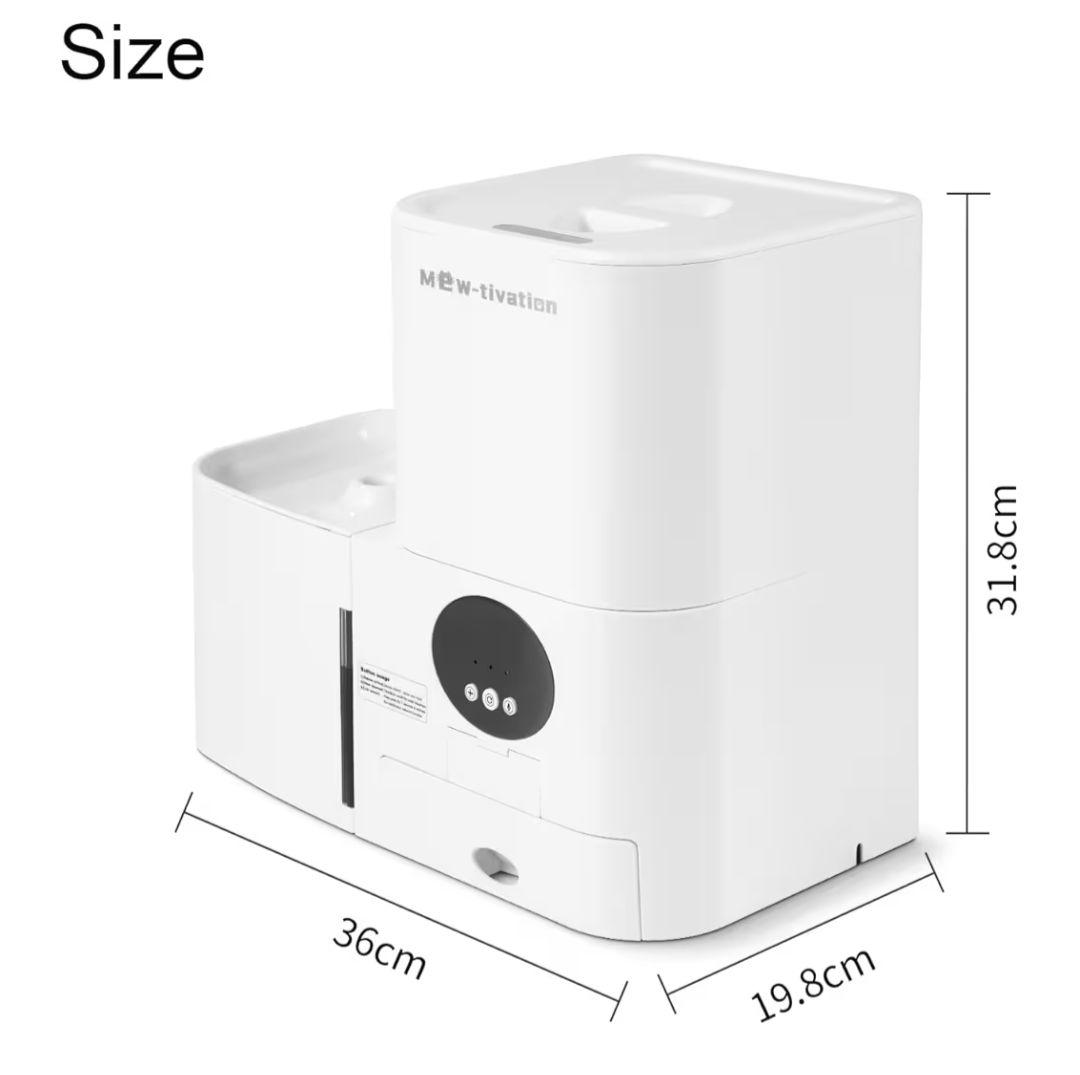【美品】Mew-tivation 自動給餌器 スマホ操作 給水器一体型