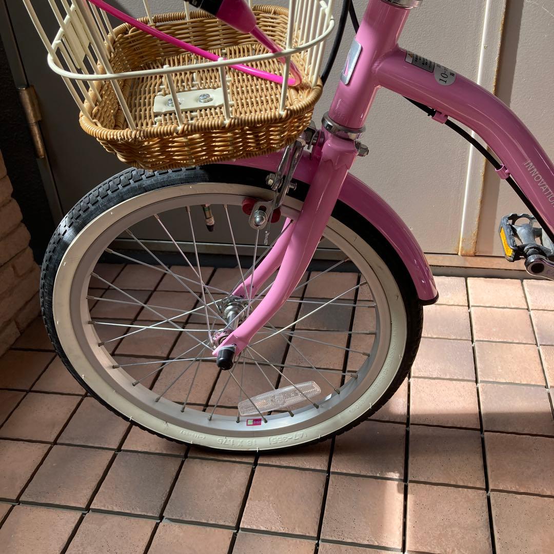 アサヒイノベーションファクトリー ピンク かご付き　18インチ　福岡市引き取り