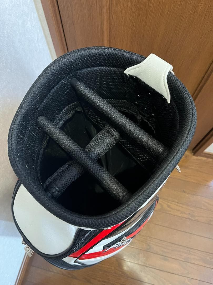 【キャディーバック】PGM スタンダードゴルフバッグ 赤と白