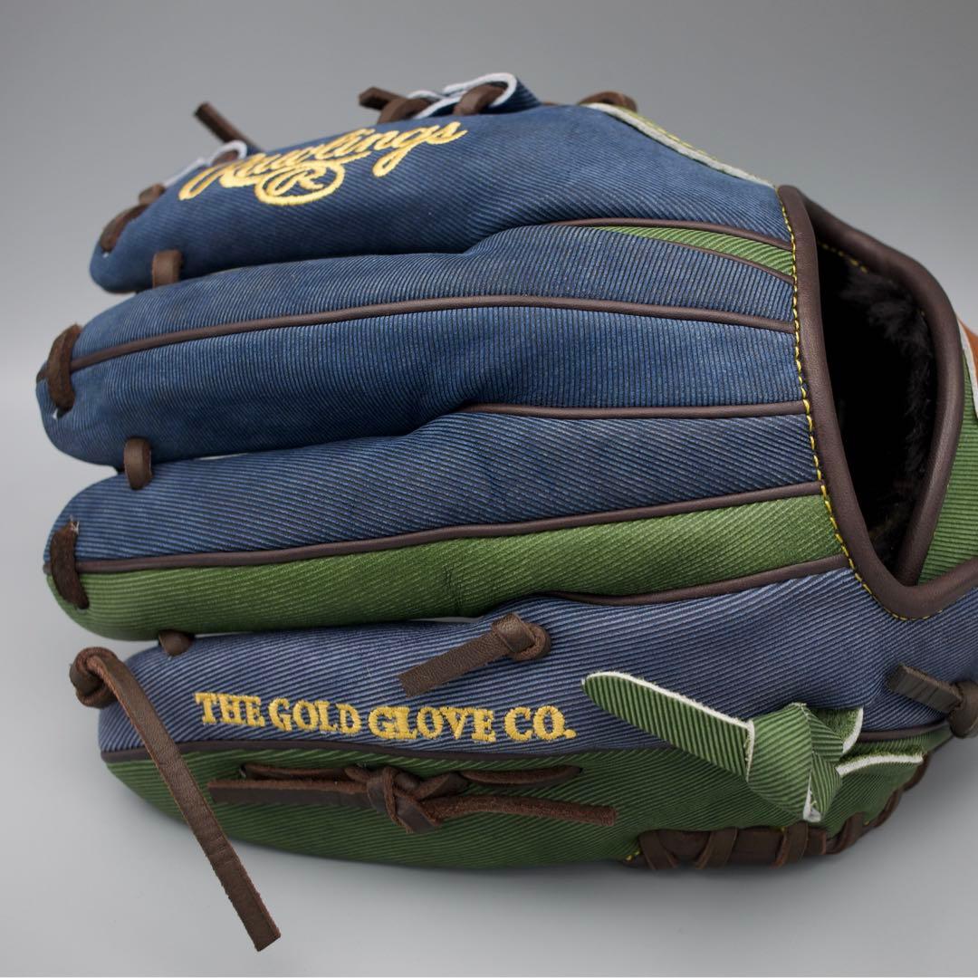 ち*ぼ様 『未使用品』表面をデニム風に加工したRawlings 限定軟式グラブ