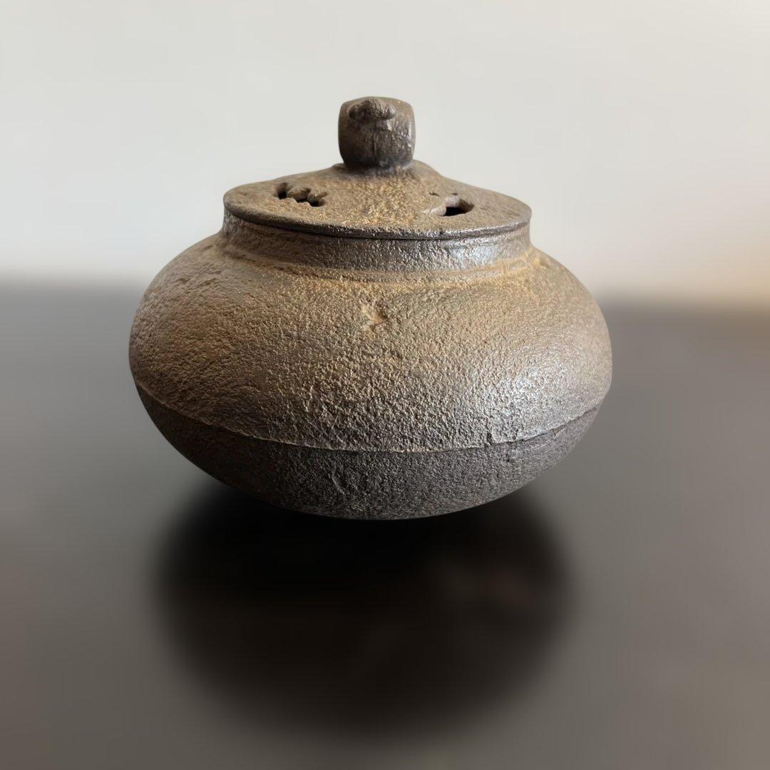 高橋萬治（南部鋳金研究所）　鉄製　香炉　宝透香炉　鋳印　鉄味　送料無料