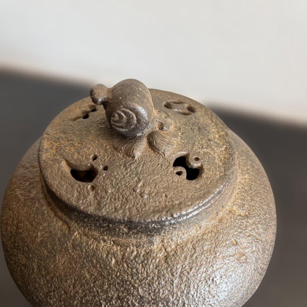 高橋萬治（南部鋳金研究所）　鉄製　香炉　宝透香炉　鋳印　鉄味　送料無料