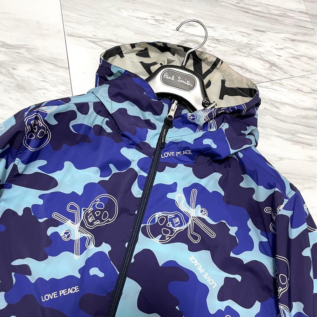 極美品 XL相当⭐️マークアンドロナ リバーシブル ナイロンジャケット 総柄