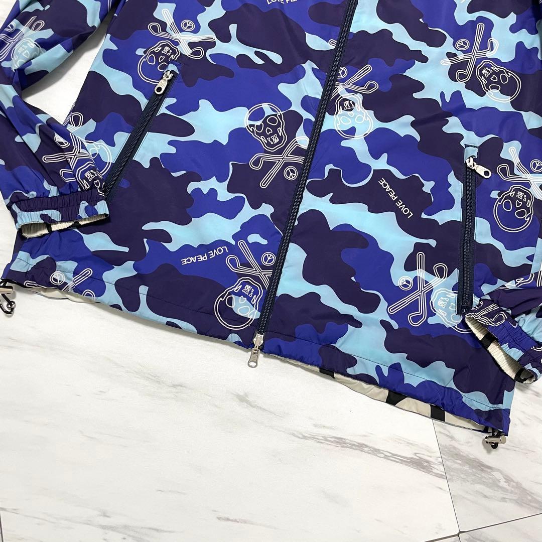 極美品 XL相当⭐️マークアンドロナ リバーシブル ナイロンジャケット 総柄