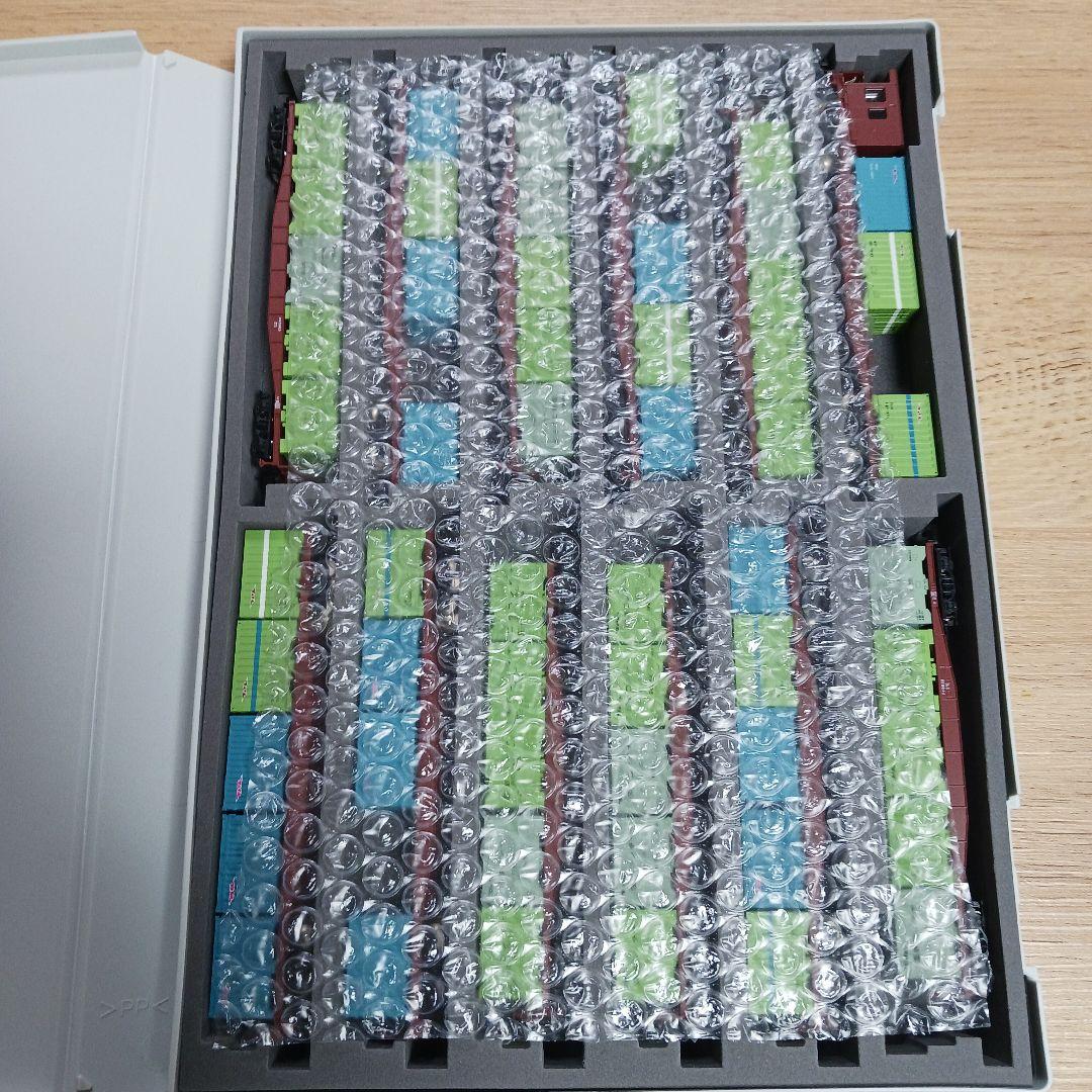 貨物列車　国鉄　JNR　鉄道コンテナ　12両セット　テールランプ点灯　コキ