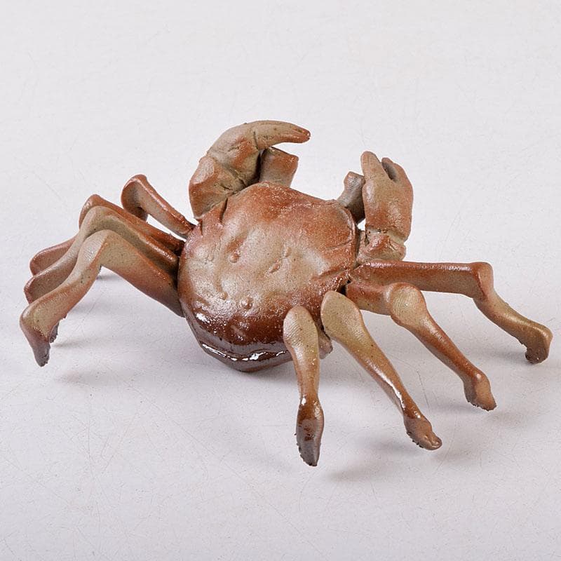 能登七尾　城山焼　國下三郎作　蟹　箱付　Z　8537