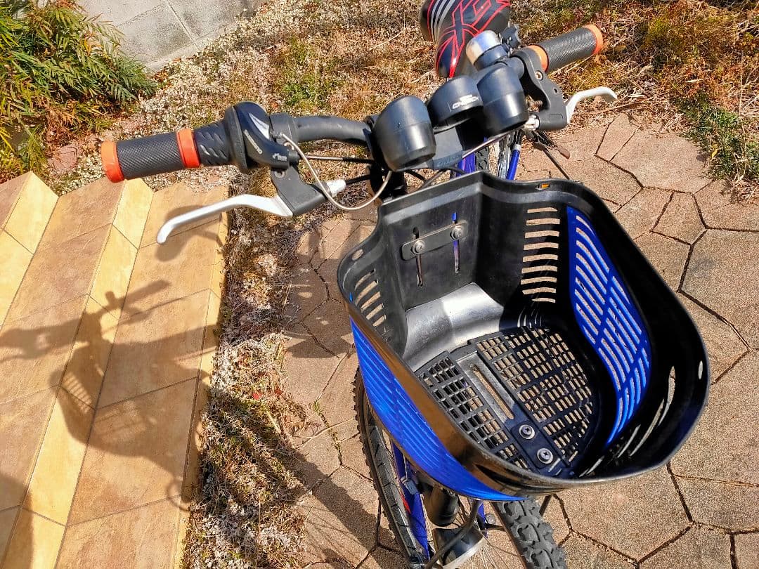 BRIDGESTONE24インチ　キッズサイクル青　直接受け渡し