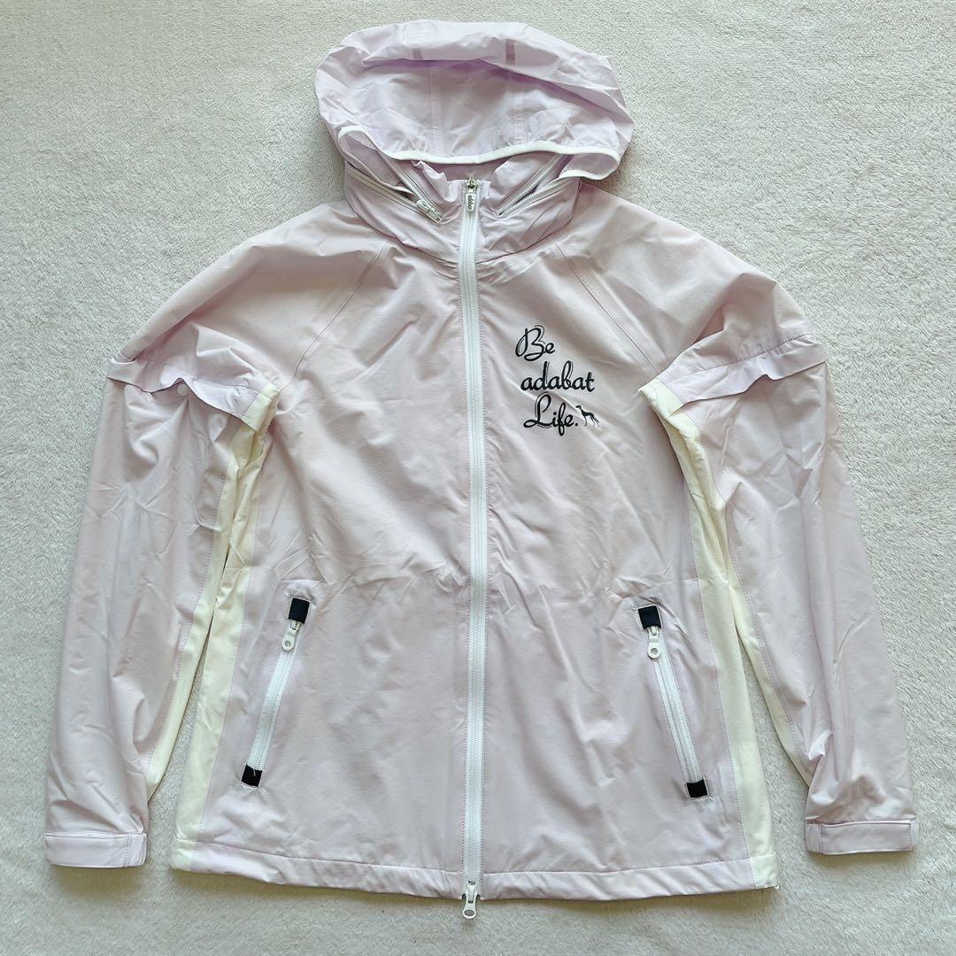 未使用級　アダバット　レインウエア　パンツ　フード　半袖　長袖　収納　パープル