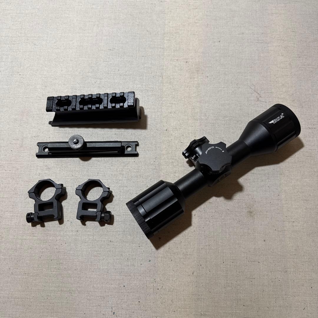 新品未使用 BSA製 タクティカル スコープ STS 4x32LE 金属箱付き