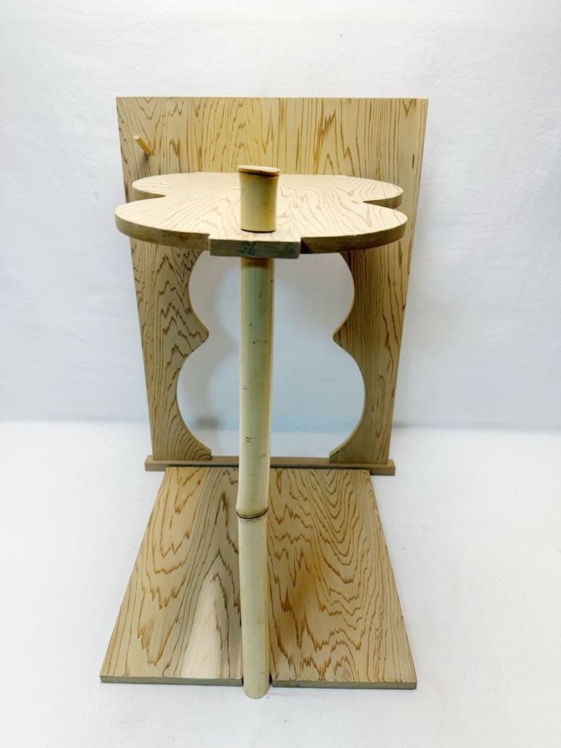 ほぼ未使用 茶道具 淡々斎好 杉瓢棚 組み立式 元箱