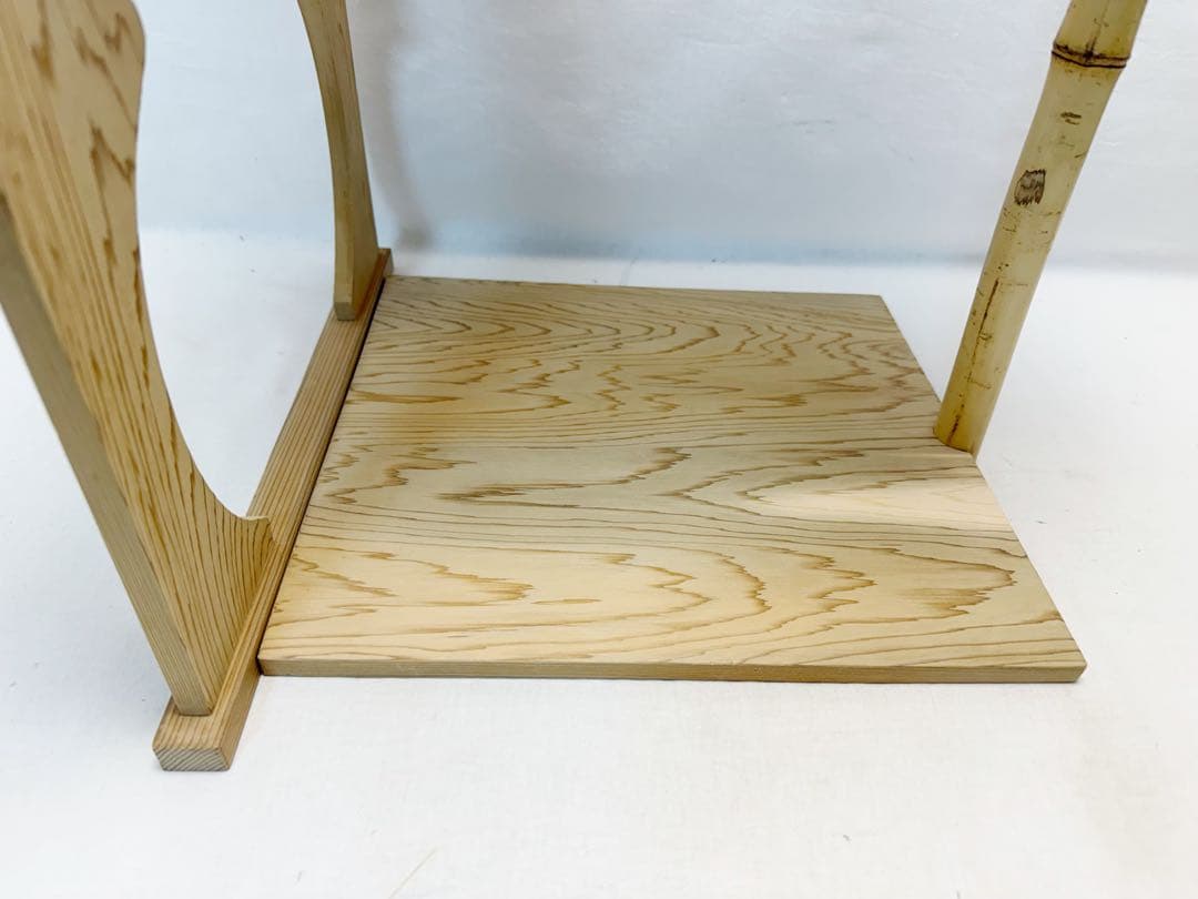 ほぼ未使用 茶道具 淡々斎好 杉瓢棚 組み立式 元箱