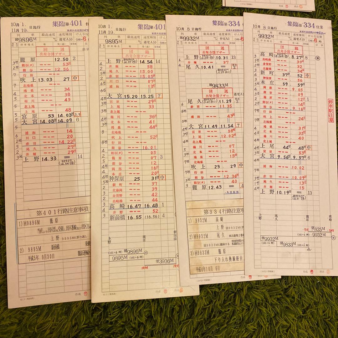 鉄道　スタフ　籠原区　集臨　15行路