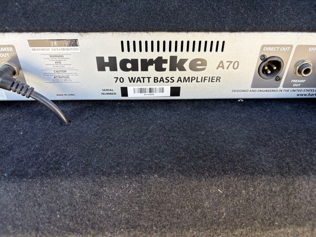 Hartke A70 ベース用アンプ　動作確認済み