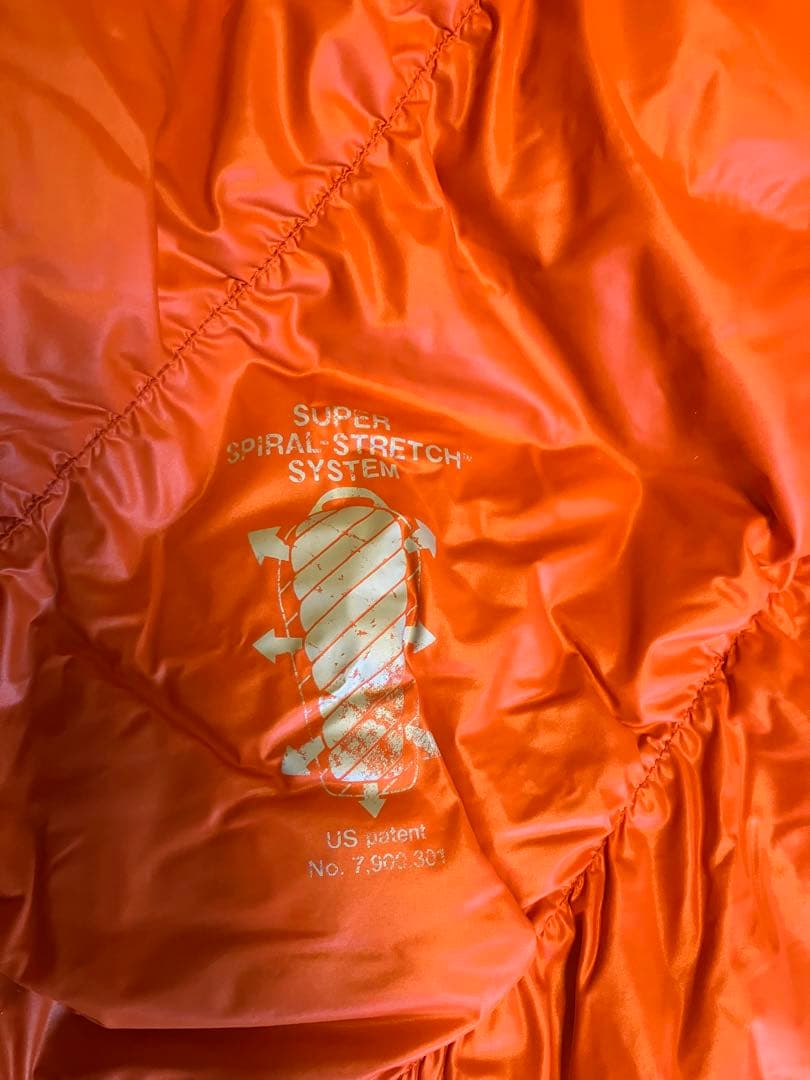 mont-bell オレンジ ダウンシュラフ 収納袋付き