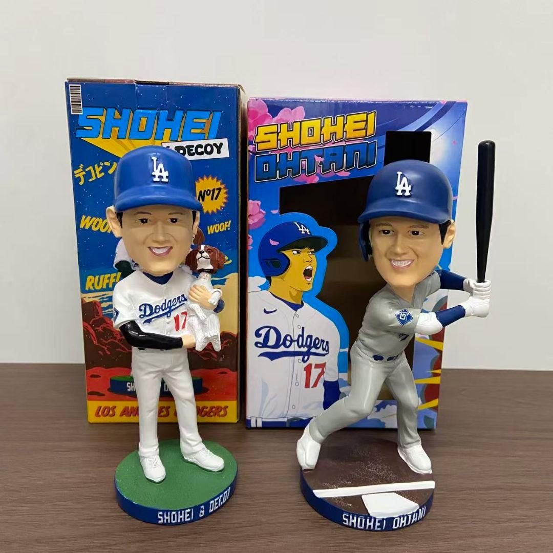 大谷翔平ボブルヘッド ホームユニフォーム +大谷翔平 デコピン ボブルヘッド