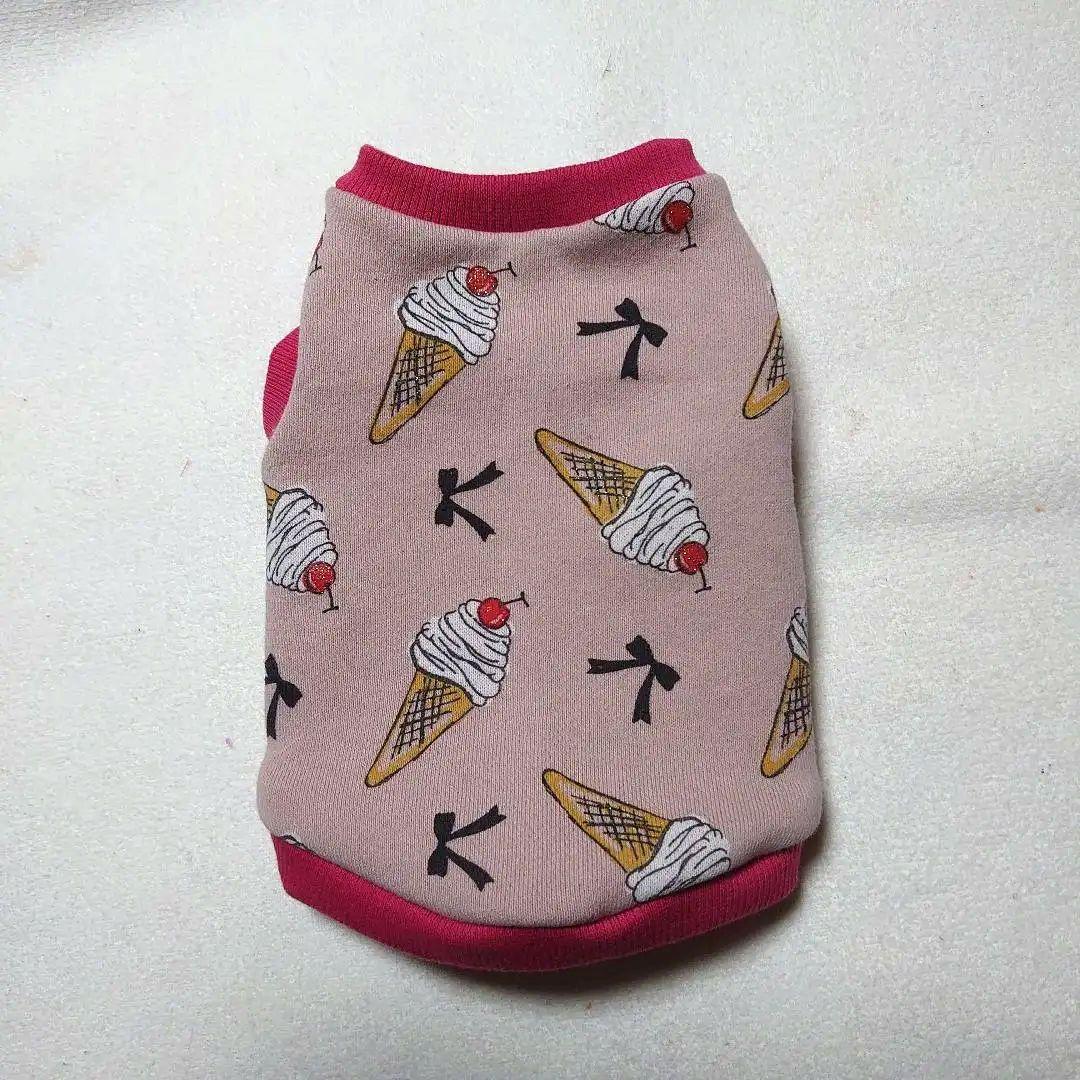 犬服 SS わんこの普段着　ソフトクリーム